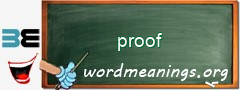 WordMeaning blackboard for proof